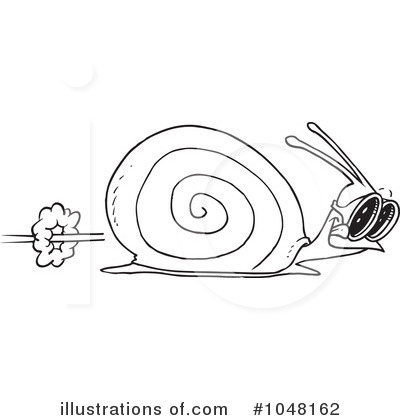 Royalty-Free (RF) Snail Clipart Illustration by toonaday - Stock Sample #1048162