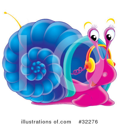 Royalty-Free (RF) Snail Clipart Illustration by Alex Bannykh - Stock Sample #32276