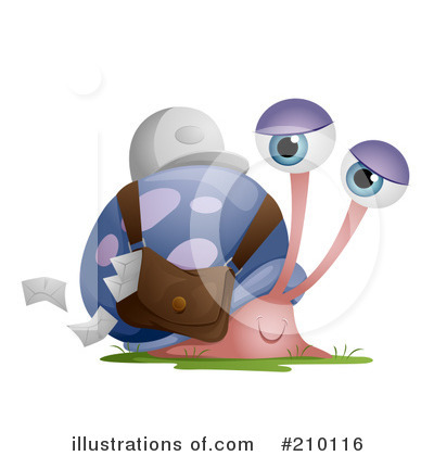 Royalty-Free (RF) Snail Mail Clipart Illustration by BNP Design Studio - Stock Sample #210116