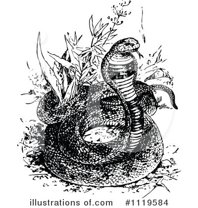 Royalty-Free (RF) Snake Clipart Illustration by Prawny Vintage - Stock Sample #1119584