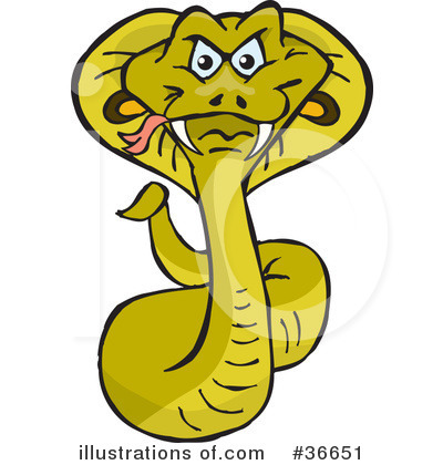 Cobra Snake Clipart #36651 by Dennis Holmes Designs
