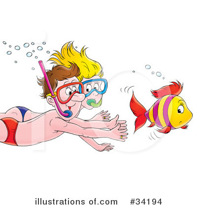 Snorkeling Clipart #34194 by Alex Bannykh