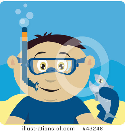 Royalty-Free (RF) Snorkel Clipart Illustration by Dennis Holmes Designs - Stock Sample #43248