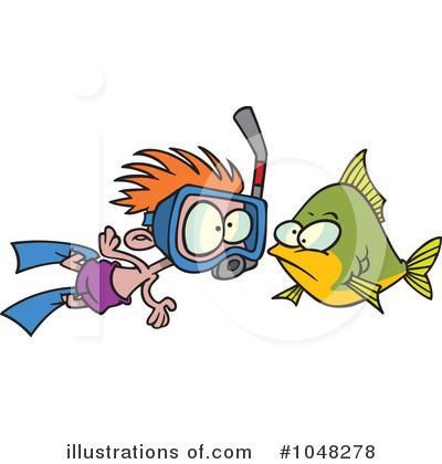 Royalty-Free (RF) Snorkeling Clipart Illustration by toonaday - Stock Sample #1048278