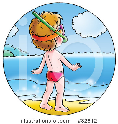 Royalty-Free (RF) Snorkeling Clipart Illustration by Alex Bannykh - Stock Sample #32812