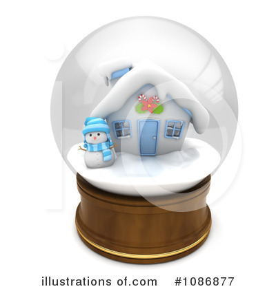 Royalty-Free (RF) Snow Globe Clipart Illustration by BNP Design Studio - Stock Sample #1086877