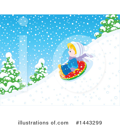 Royalty-Free (RF) Snow Tubing Clipart Illustration by Alex Bannykh - Stock Sample #1443299
