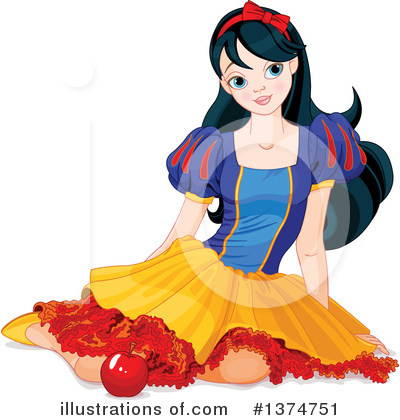 Royalty-Free (RF) Snow White Clipart Illustration by Pushkin - Stock Sample #1374751