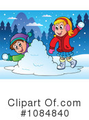Snowball Fight Clipart #1084840 by visekart