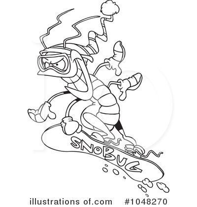 Royalty-Free (RF) Snowboarding Clipart Illustration by toonaday - Stock Sample #1048270