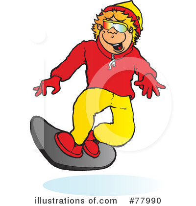 Royalty-Free (RF) Snowboarding Clipart Illustration by Snowy - Stock Sample #77990