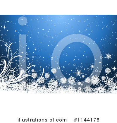 Royalty-Free (RF) Snowflake Background Clipart Illustration by KJ Pargeter - Stock Sample #1144176