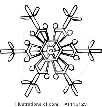 Royalty-Free (RF) Snowflake Clipart Illustration by Prawny Vintage - Stock Sample #1115123