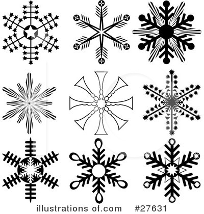Royalty-Free (RF) Snowflakes Clipart Illustration by KJ Pargeter - Stock Sample #27631