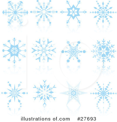 Royalty-Free (RF) Snowflakes Clipart Illustration by KJ Pargeter - Stock Sample #27693