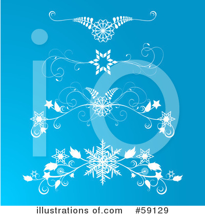 Royalty-Free (RF) Snowflakes Clipart Illustration by elaineitalia - Stock Sample #59129