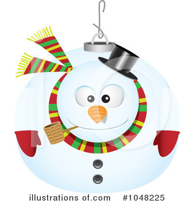 Snowman Ornament Clipart #1048225 by toonaday