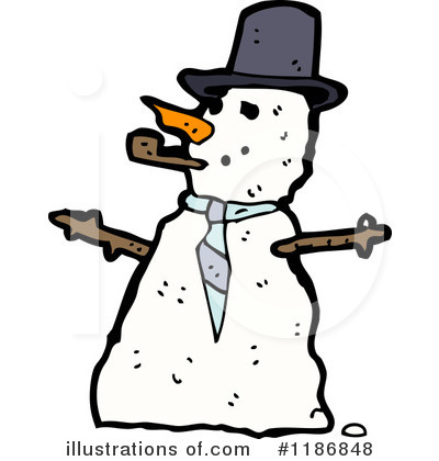 Royalty-Free (RF) Snowman Clipart Illustration by lineartestpilot - Stock Sample #1186848