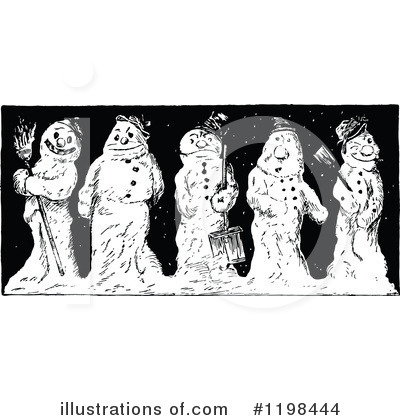 Snowman Clipart #1198444 by Prawny Vintage
