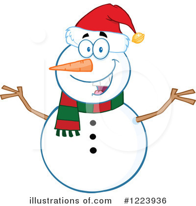 Royalty-Free (RF) Snowman Clipart Illustration by Hit Toon - Stock Sample #1223936