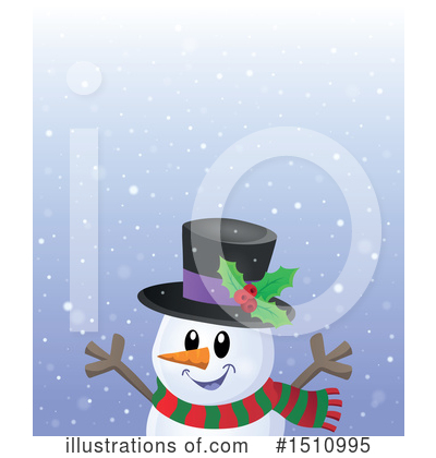 Royalty-Free (RF) Snowman Clipart Illustration by visekart - Stock Sample #1510995