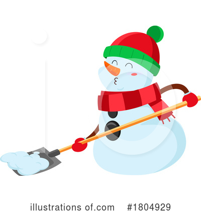 Royalty-Free (RF) Snowman Clipart Illustration by Hit Toon - Stock Sample #1804929