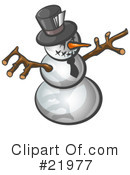 Snowman Clipart #21977 by Leo Blanchette