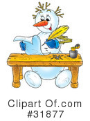 Snowman Clipart #31877 by Alex Bannykh