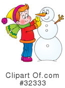 Snowman Clipart #32333 by Alex Bannykh