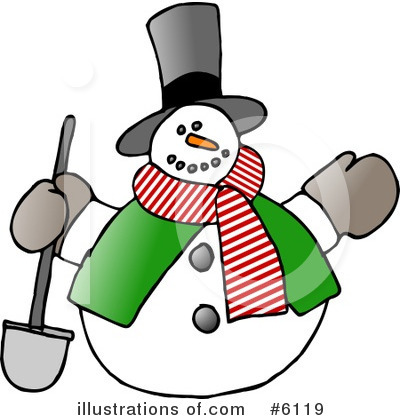 Royalty-Free (RF) Snowman Clipart Illustration by djart - Stock Sample #6119