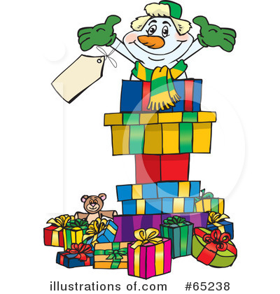 Royalty-Free (RF) Snowman Clipart Illustration by Dennis Holmes Designs - Stock Sample #65238