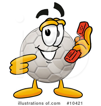 Royalty-Free (RF) Soccer Ball Clipart Illustration by Mascot Junction - Stock Sample #10421