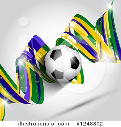 Football Clipart #1248802 by KJ Pargeter