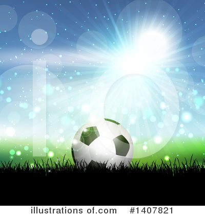 Football Clipart #1407821 by KJ Pargeter