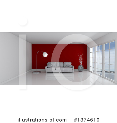 Royalty-Free (RF) Sofa Clipart Illustration by KJ Pargeter - Stock Sample #1374610