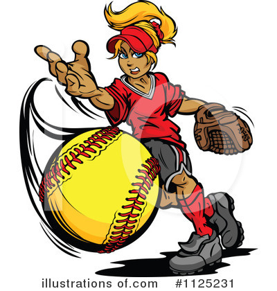 Softball Clipart #1125231 by Chromaco