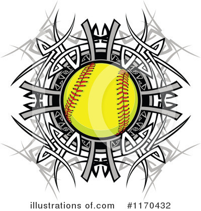 Royalty-Free (RF) Softball Clipart Illustration by Chromaco - Stock Sample #1170432