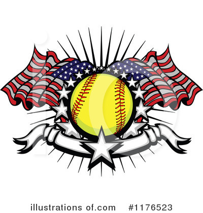 Royalty-Free (RF) Softball Clipart Illustration by Chromaco - Stock Sample #1176523