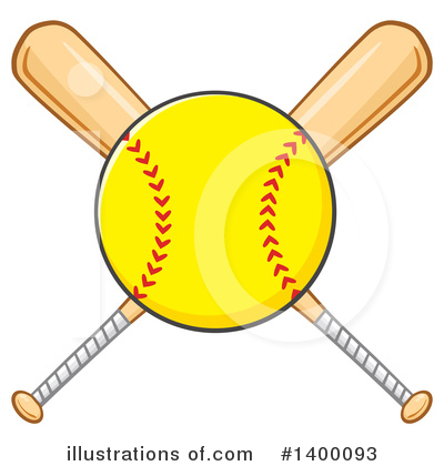 Royalty-Free (RF) Softball Clipart Illustration by Hit Toon - Stock Sample #1400093