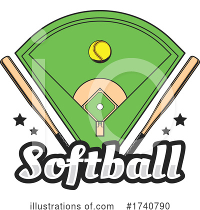 Royalty-Free (RF) Softball Clipart Illustration by Vector Tradition SM - Stock Sample #1740790