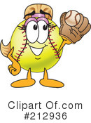 Softball Mascot Clipart #212936 by Mascot Junction