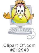 Softball Mascot Clipart #212949 by Mascot Junction