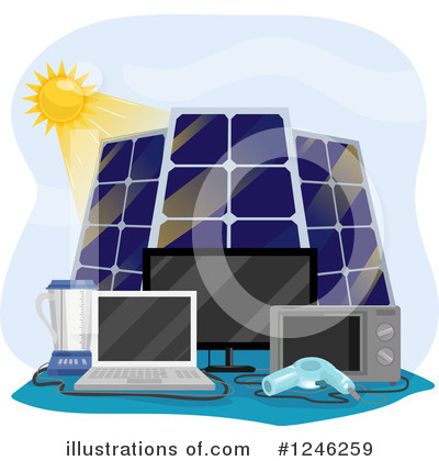 Royalty-Free (RF) Solar Panels Clipart Illustration by BNP Design Studio - Stock Sample #1246259