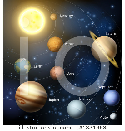 Solar System Clipart #1331663 by AtStockIllustration