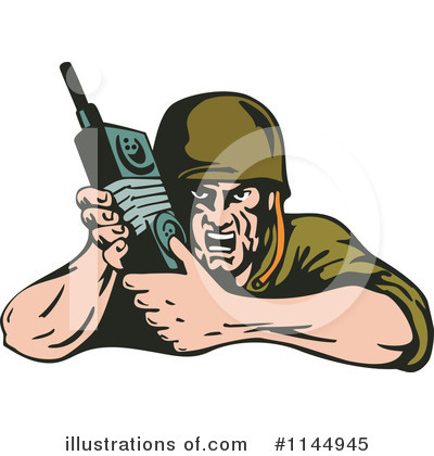 Royalty-Free (RF) Soldier Clipart Illustration by patrimonio - Stock Sample #1144945