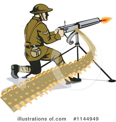Royalty-Free (RF) Soldier Clipart Illustration by patrimonio - Stock Sample #1144949