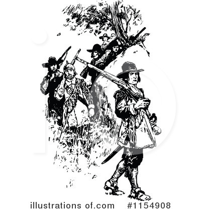 Royalty-Free (RF) Soldier Clipart Illustration by Prawny Vintage - Stock Sample #1154908