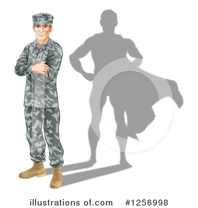 Royalty-Free (RF) Soldier Clipart Illustration by AtStockIllustration - Stock Sample #1256998
