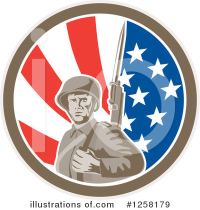 Royalty-Free (RF) Soldier Clipart Illustration by patrimonio - Stock Sample #1258179