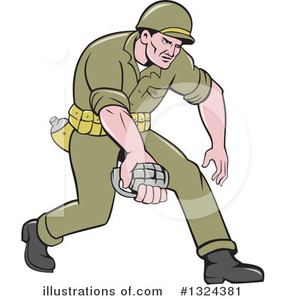 Royalty-Free (RF) Soldier Clipart Illustration by patrimonio - Stock Sample #1324381